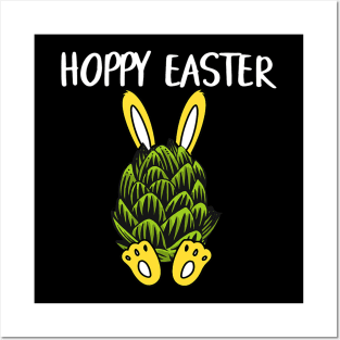 Hoppy Easter Beer Hops Bunny Rabbit Funny Cheerful Greeting Posters and Art